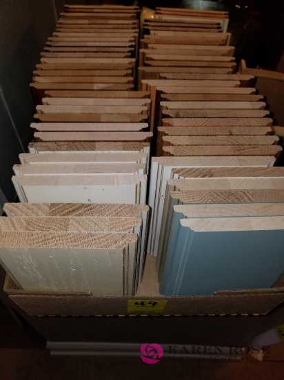 Box lot of Wood Sample Flooring or Cabinetsl