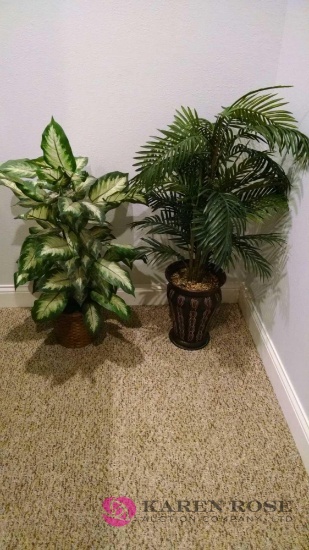 Two artificial plants