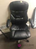 Black leather executive chair