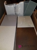 Box Lot of Sample Glass and Ceramic Tiles