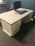 White wash executive desk