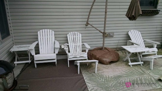 Wood patio furniture