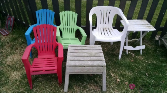 Children's plastic patio chairs and more