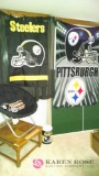 Pittsburgh Steeler banners ,chair and stand sign