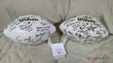 Two Wilson autographed footballs