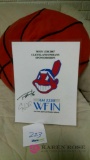 laminated flyer signed Cleveland Indians poster
