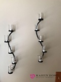 Two piece metal wall sconce in B3