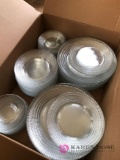 Clear glass dishes and bowls