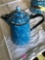 Vintage blue granite ware coffee pot