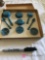 Vintage Mini nine piece set of collectible blue speckled granite ware