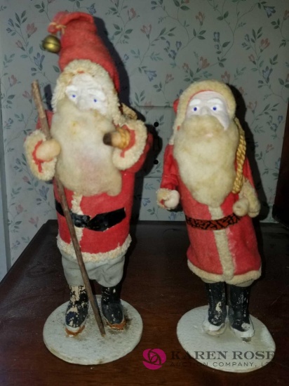 Lot of two vintage Santas