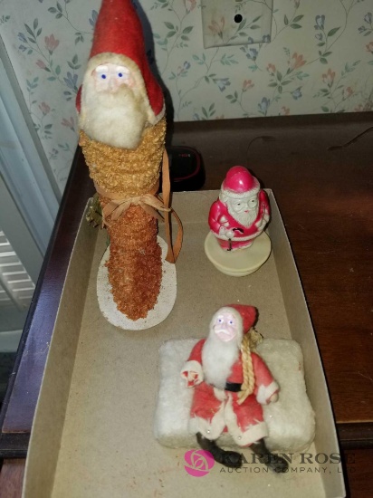 Three Vintage Santas