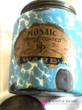 Vintage collectible granite ware jar