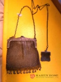 Vintage mesh purse and coin purse