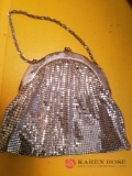 Vintage silver mesh purse