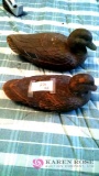 2 composite duck decoys