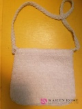 3 vintage white purses