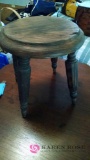 Vintage wood footstool