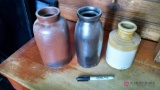 Three crock jars