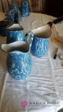 3 Granitware water pitcher