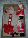 Three Vintage Santas