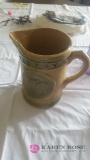 Vintage crock water pitcher