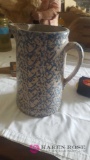 Vintage crock water pitcher and bowl