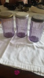 Vintage purple spice bottles