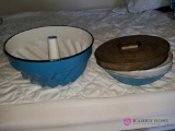 Lot of Blue Enamelware