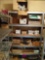 Metal shelving unit and contents