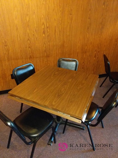 Square folding table and chairs