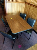 Brown table and 4 chairs