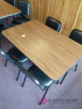 Brown table and 4 chairs