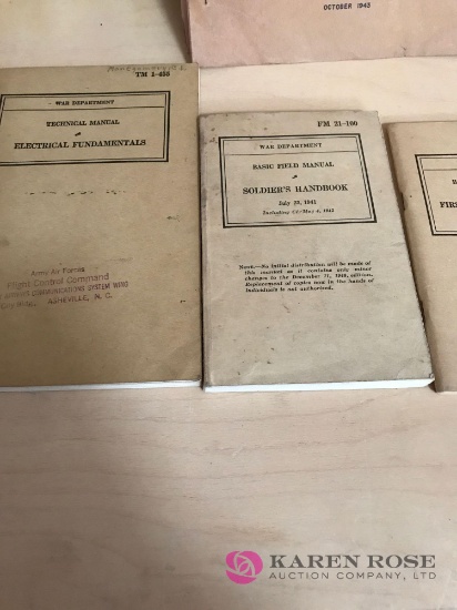 Vintage 1940s Air Force training manuals