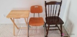Lot of 2 Chairs and TV Tray
