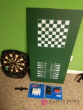 Electronic dart board and checker board