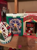 Christmas Ferris wheel and merry go round