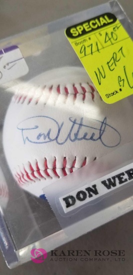 Detroit Tigers - Don Wert Signed Baseball