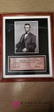 Picture of Abraham Lincoln with Check