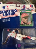 4 Starting lineup collectible figure with card