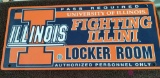 University of Illinois Sign and Upper Deck World Series Heroes