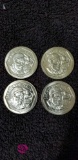 Lot of Four Jackie Robinson Metal Tokens