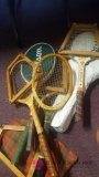 Six tennis rackets