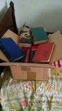 Box of assorted books