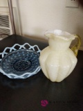 Fenton vase and bowl