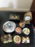 Assorted trinket boxes and figurines