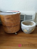 Magazine basket and flower pots