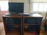 Tv, vcr, CD/cassette combo, 2 stands