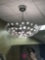 Chrome and glass chandelier