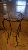 Glass top plant stand